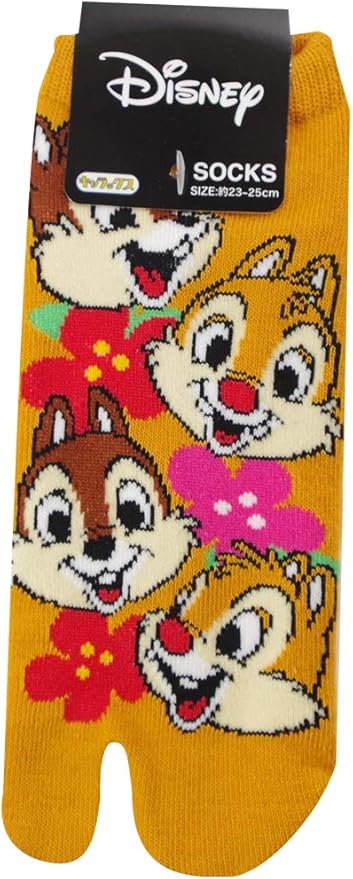 Amazon レディース 足袋 ソックス ディズニー Disney 和柄 靴下 くるぶし 丈 23 25cm チップとデール 靴下 通販