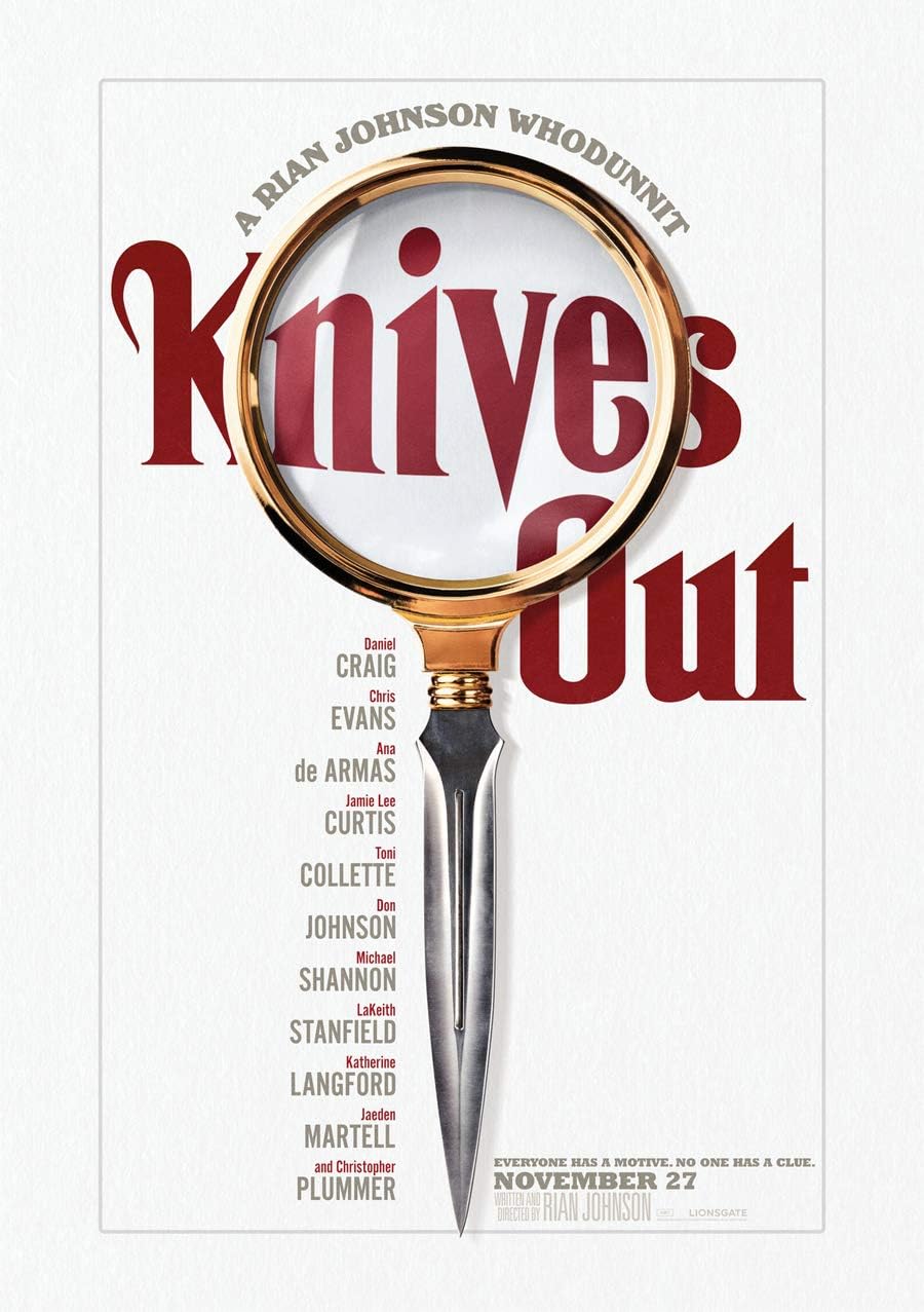 KNIVES OUT MOVIE POSTER 2 Sided ORIGINAL Advance 27x40 DANIEL CRAIG ANA DE ARMAS