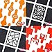 Halloween Nail Vinyl Stencils 4 Pack (Bats, Pumpkin Faces, Monster Blanket, Dripping) for Nail Art Design