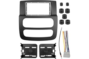 ANODZU Double Din Radio Stereo Dash Kit W/Antenna Adapter Harness Fit for Dodge RAM 1500 2500 3500 2002 2003 2004 2005