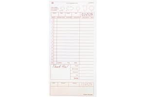 AmerCare Royal Tan Loose Guest Check Paper Receipt Book, Carbonless Order Book with 15 Lines, 2 Part Booked, Case of 2000 Server Notepad Books