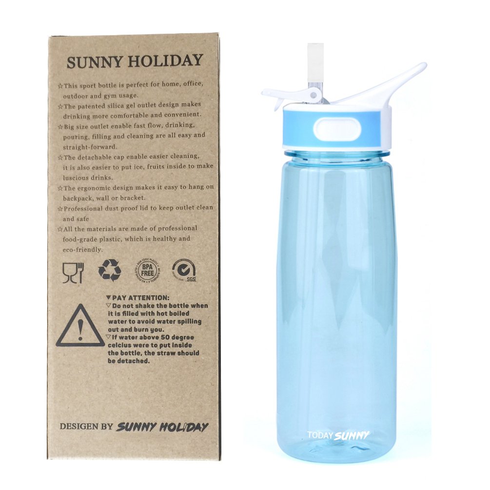 Hydration Sports Water Bottle - Leak proof - Tritan Material - BPA-Free - For Long Hikes, Trekking, Hot Yoga Class, Long Load Trip, or Any Other Outdoor Activities-800ml-Blue