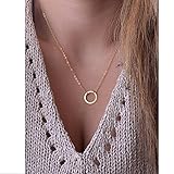Usstore Women Simple Little Circle Tassels Chian Bar Bohemia Necklace Gold Pendants Gift