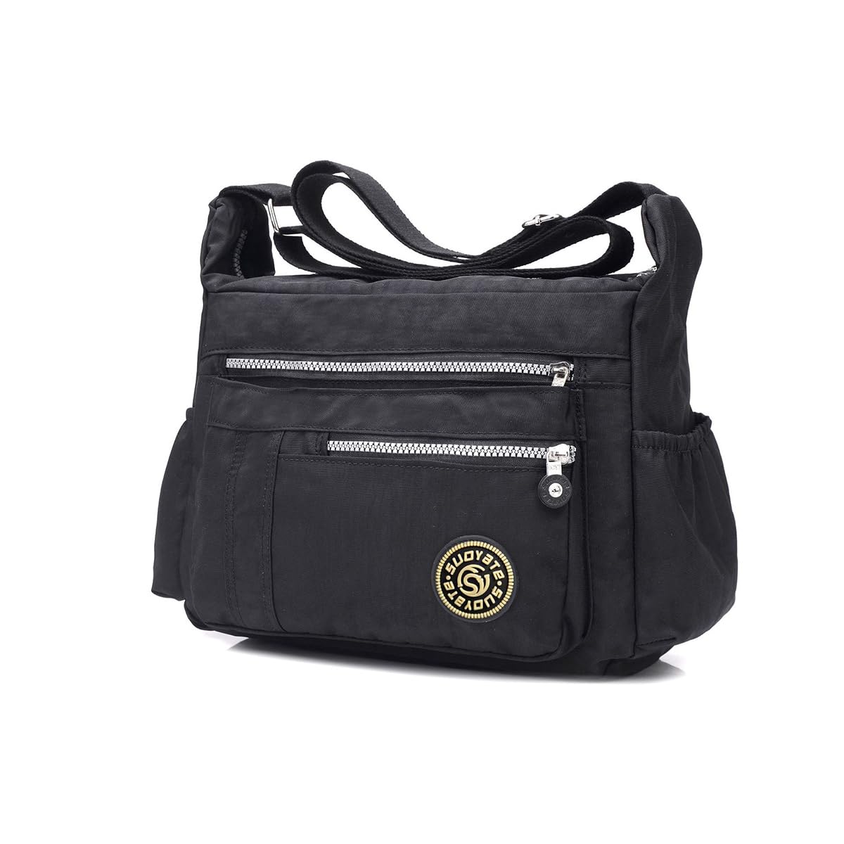 NICOLE & DORIS Women Handbags Shoulder Bag Crossbody Bag Hobo Tote Satchel Purse Waterproof Nylon Black