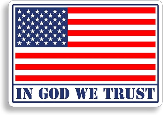 Amazon.com: In God We Trust Sticker USA American Flag Decal Military