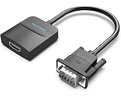 VGA to HDMI Adapter with Audio, (PC VGA Source Output to TV/Monitor with HDMI Connector),VENTION 1080P VGA to HDMI Adapter Ca