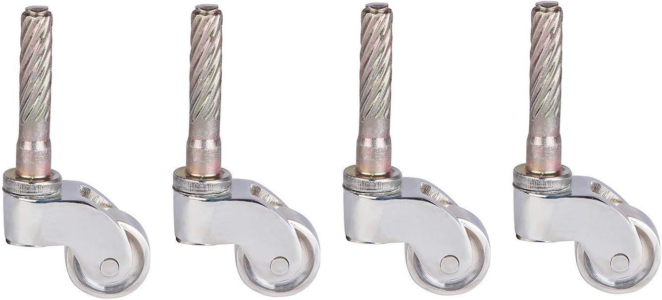 Set of 4 Solid Brass Chrome Caster Heavy Duty & Safe for All Floors Perfect Replacement for Floor Mat Oil Chrome Finish Wheels for Chairs/Tables/Furniture