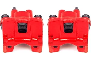 Power Stop S4754 Rear Red Powder Coated Calipers Pair For 2002 - 2010 Ford Explorer | 2007 - 2010 Explorer Sport Trac | 2003 - 2007 Jeep Liberty | 2003 - 2006 Jeep Wrangler | 2002 - 2010 Mountaineer