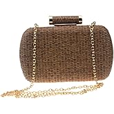 Women's Handwoven Straw Evening Handbags Summer Wallet Clutch Bag Crossbody Mobile Phone Bag