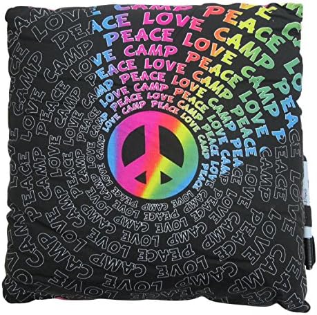 Camp Autograph Pillows (Camp peace love black)