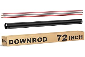 Eliora 72" Ceiling Fan Downrod Accessories with Extended Wires, Only Ceiling Fans(Black)
