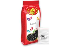 R.U.S. CANDY Jelly Belly- Licorice Flavor Jelly Beans - 7.5 oz Gift Bag- includes RUS Candy Company Travel Size Pocket Bag (Licorice)