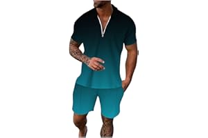 Gym Workout Summer Tracksuits Short Sleeve Zipper Polo Shirts and Shorts Sets 2024 Mens Short Sets 2 Piece Outfits