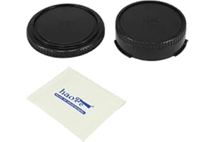 Haoge Camera Body Cap and Rear Lens Cap Cover Kit for Canon FD FL Mount 35mm SLR Film Camera Lens Such as F1 FTB TLb T90 T80 T70 T60 AL-1 AE-1 F-1 AV-1 at-1