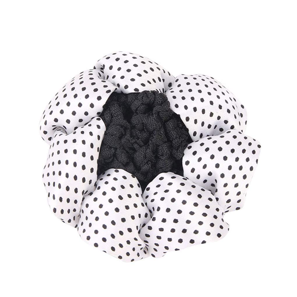 Censhaorme Girl Women Dot Pattern Bun Cover Snood Hair Net Ballet