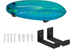 MIND&ACTION Mind and Action Solid Aluminum Surfboard Wall Rack, Snowboard Display Mount,Short Board & Long Board Storage