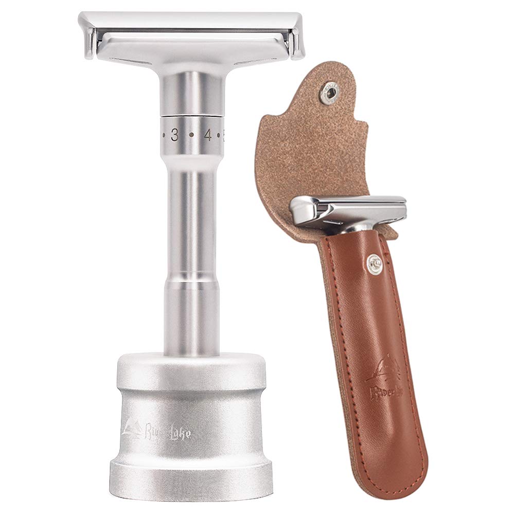 Adjustable Shaving Razor Set, Men'sLong Handle Stainless Shaver Razor RZ700 (Excluding blades)