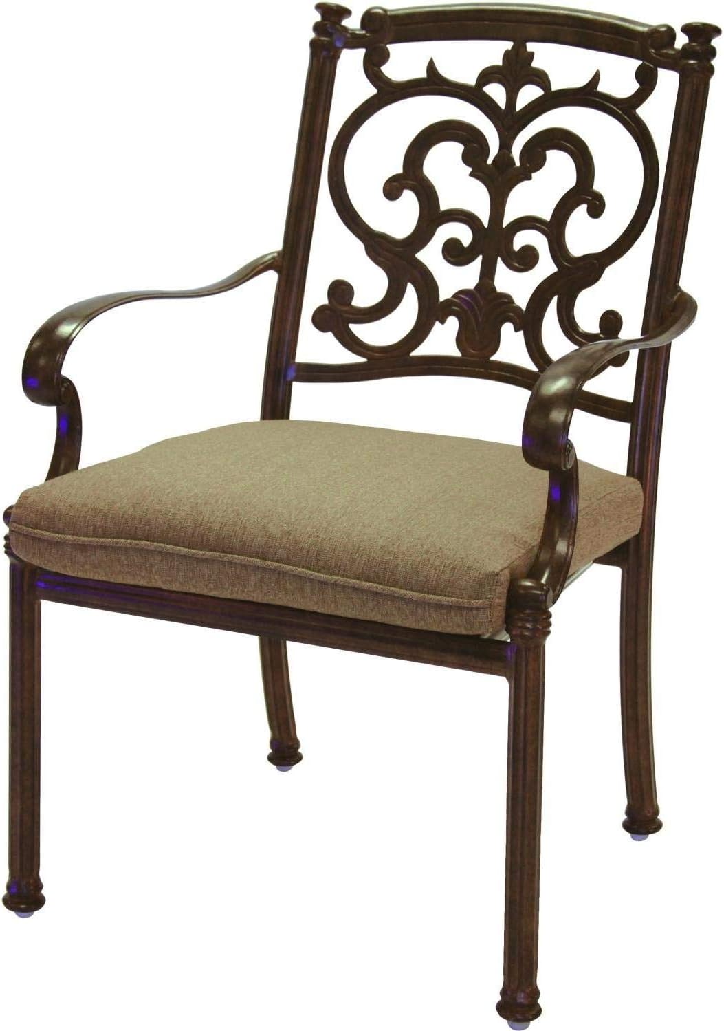 darlee patio furniture replacement cushions on Amazon Com Darlee Santa Barbara 9 Piece Cast Aluminum Patio Dining Set With Rectangular Table Antique Bronze Garden Outdoor