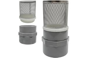 AIMCOCO 3/4" Stainless Steel Filter Cover Connected to 3/4" DN20 Grey PVC Water Pipe, Suction Strainers Used to Remove Debris and Reduce Solid Entry(1pcs)