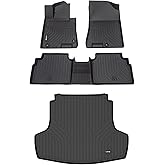 HAFIDI® Floor Mats & Cargo Liner Set Fit for 2021-2026 Kia K5 (Only FWD Models)& 2020-2026 Hyundai Sonata & Sonata Hybrid All Weather TPE Anti-Slip Car Full Set Floor Liners Custom Accessories - Black