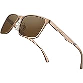 BIRCEN Polarized Mens Sunglasses for Driving: UV Protection Al-Mg Metal Sunglasses Lightweight Shades for Fishing Travel Golf