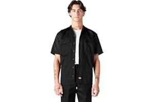 Dickies Men’s Short Sleeve Work Shirt – Durable Twill Button Down Shirts for Men, Lightweight Uniform for Daily Wear