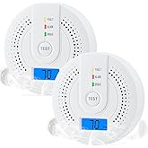 SHYEEH Carbon Monoxide Detectors, CO Detector Battery Operated with Sensitive Sensor, Digital Display and Sound Warning, Portable Carbon Monoxide Detector Alarm JA-995 for Travel, Hotel, Home