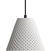 Golden Lighting Clarus 8" LED Pendant in White Sandstone Cement