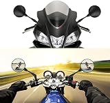 YIXUND Motorcycle Mirrors Set 7/8 in 22mm Handlebars Universal with Bolts view 2