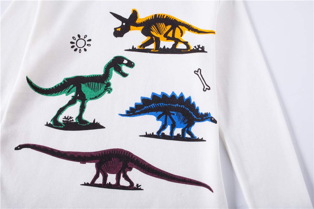 Little Boys Pyjamas Dinosaur Christmas Nightwear Sleepwear Long Sleeve Pjs Set for Kids Toddler 1-2 Years 2T