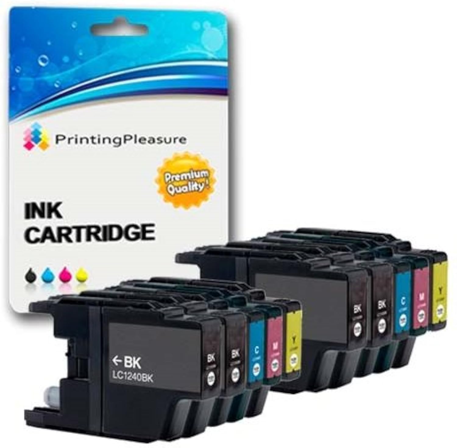 10 (2 SETS + 2 BLACK) Printer Ink Cartridges compatible with DCP-J525W DCP-J725DW DCP-J925DW MFC-J430W MFC-J5910DW MFC-J625DW MFC-J6510DW MFC-J6710DW MFC-J6910DW MFC-J825DW | LC1240 LC1220