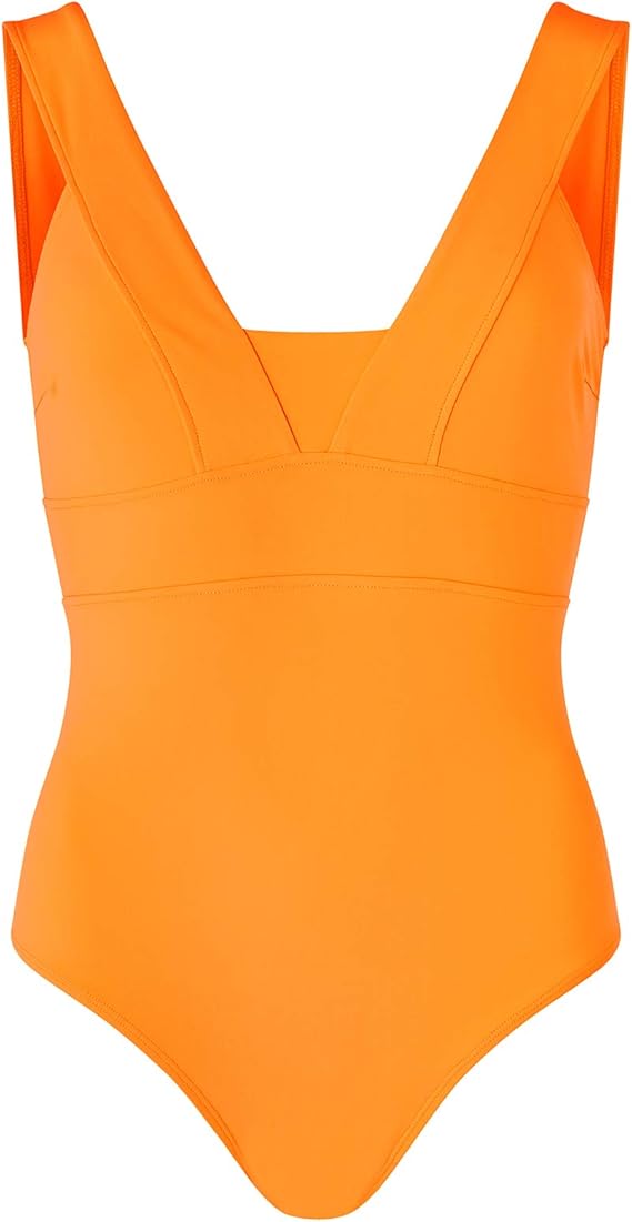 Accessorize Lexi Plunge Shaping Swimsuit Women Size 18 Orange Bathing