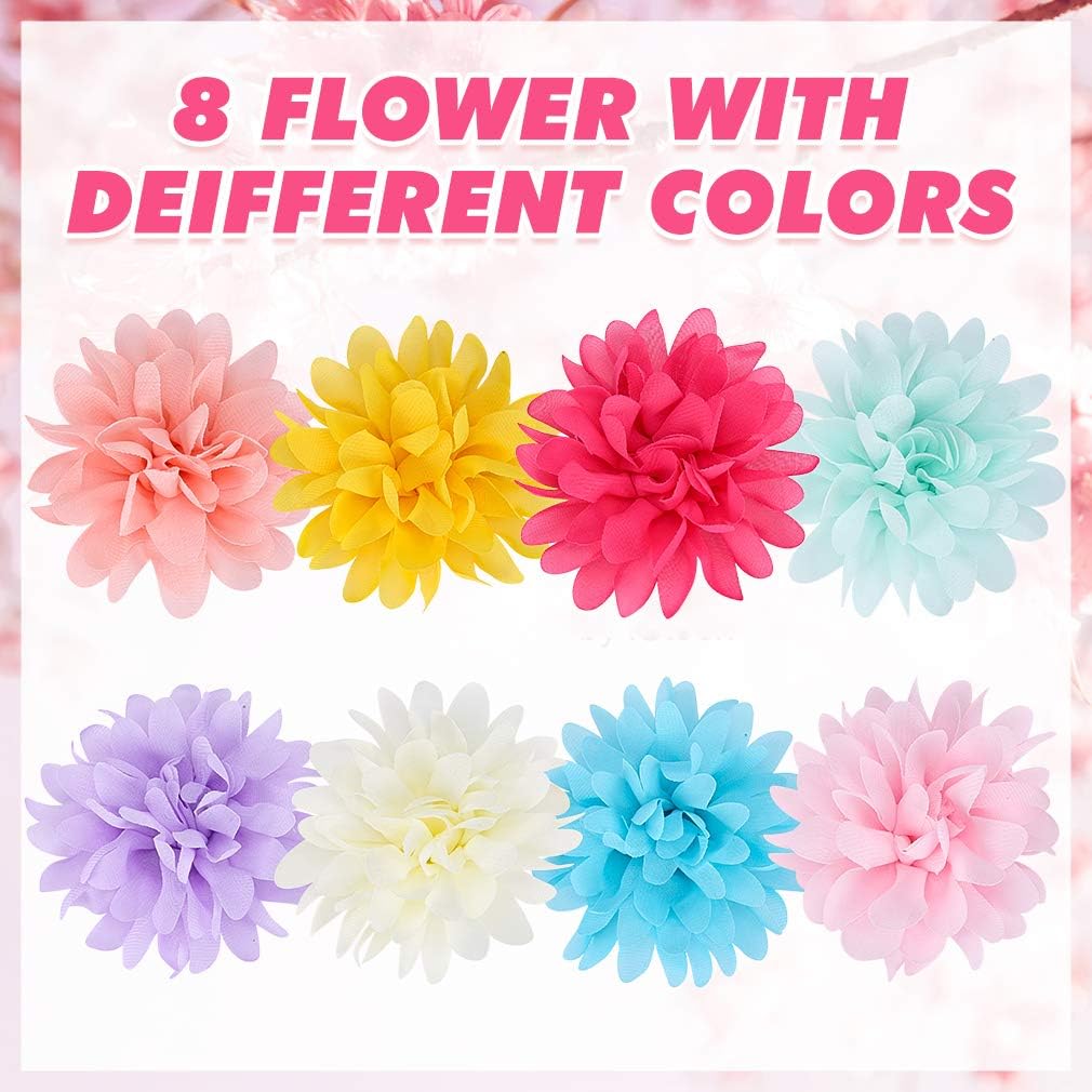 KOOLTAIL Dog Collar Flowers Accessory, 8 Pack with a Basic Collar - Pet Charms Flower Slides Attachment Decoration for Dogs & Cats : Pet Supplies