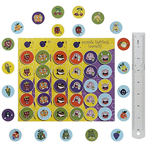 Purple Ladybug Novelty 45 Sheet Scratch and Sniff Stickers For Kids