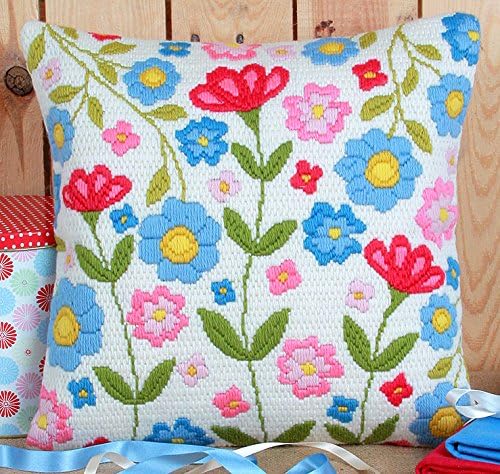 Twilleys - Jaunty Mix Cushion - Long Stitch Cushion Front Kit - includes all materials