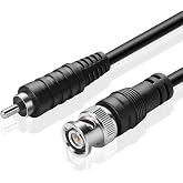 TNP BNC to RCA Adapter Cable, Male-to-Male RG59U 75 Ohm Video, 6 Feet | Rca to Bnc Composite Video Cable for Compatible Cctv Monitors and Devices, with Male Connectors and 75-Ohm Rg59u Coax
