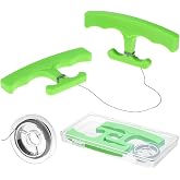 QWORK Car Emblem Removal Tool, Ergonomic Design with Polymer Cords, Includes 5 Replacement PE Cords for Safe Vehicle Logo and Badge Removal