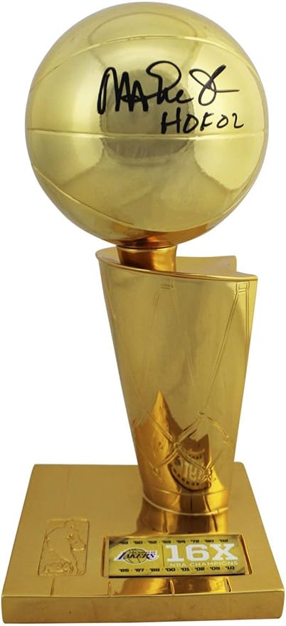Magic Johnson Autographed Signed Lakers Hof 02 12 Replica Larry O Brien Trophy Beckett At Amazon S Sports Collectibles Store