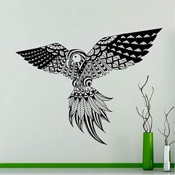 Mrhxly Patron De Plumas De Ave Tatuajes De Pared Loros Pajaros