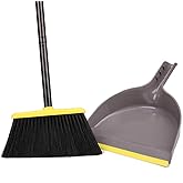 Broom and Dustpan Set,IndoorBroom with Dust pan Combo Set for Home,Angle Kitchen Broom for Floor Sweeping