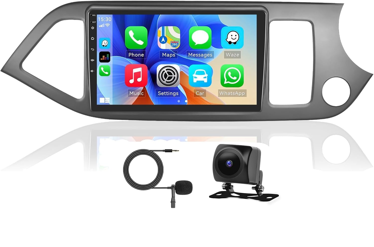 2+64GB CAMECHO for Kia Picanto Morning 2011-2017 Android 13 Car Stereo with Wireless CarPlay Android Auto 9” Touchscreen Car Radio with GPS Sat Nav WiFi HiFi Bluetooth FM AHD Reverse Camera Head Unit