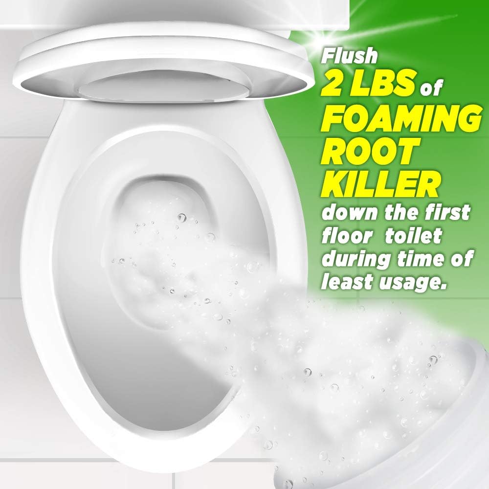 FOAMING Root Killer | Kills Tree Roots in Pipes & Sewer Lines | Contains No Copper Sulfate … (10 lb Jug): Health & Personal Care