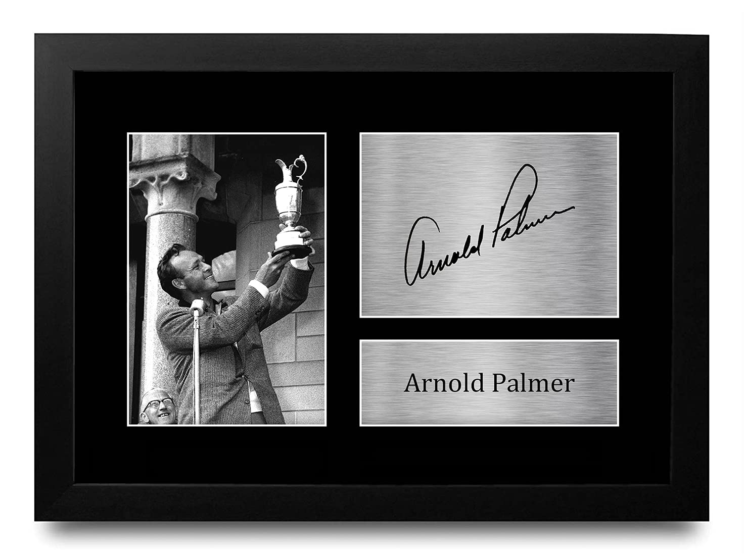 HWC Trading FR Arnold Palmer Gift Signed FRAMED A4 Printed Autograph Golf Gifts Photo Display
