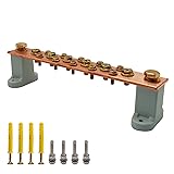 Copper Grounding Bar Kit, 7.8" Copper Bus Bar