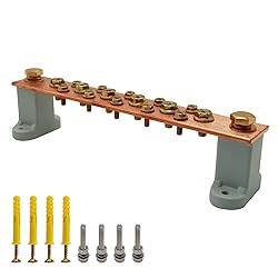 Copper Grounding Bar Kit, 7.8" Copper Bus Bar