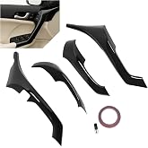 JMTAAT Door Armrest Cover Trim Compatible with 2009-2014 Acura TSX Door | Interior; Inner Panel Grab Handle Covers 4pcs Painted Gloss Black Plastic