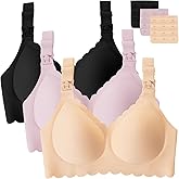Gailife 3 Pack Nursing Bras for Breastfeeding Seamless Wireless Maternity Bras for Pregnancy Soft Sleep Breastfeeding Bra