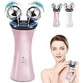 Microcurrent Facial Device, Face Massager Electric Face Lifting, Microcurrent Facial Device for Face and Neck, Best Present for Mother and Companion, Handheld Skin Care Face Toning Device(Pink)