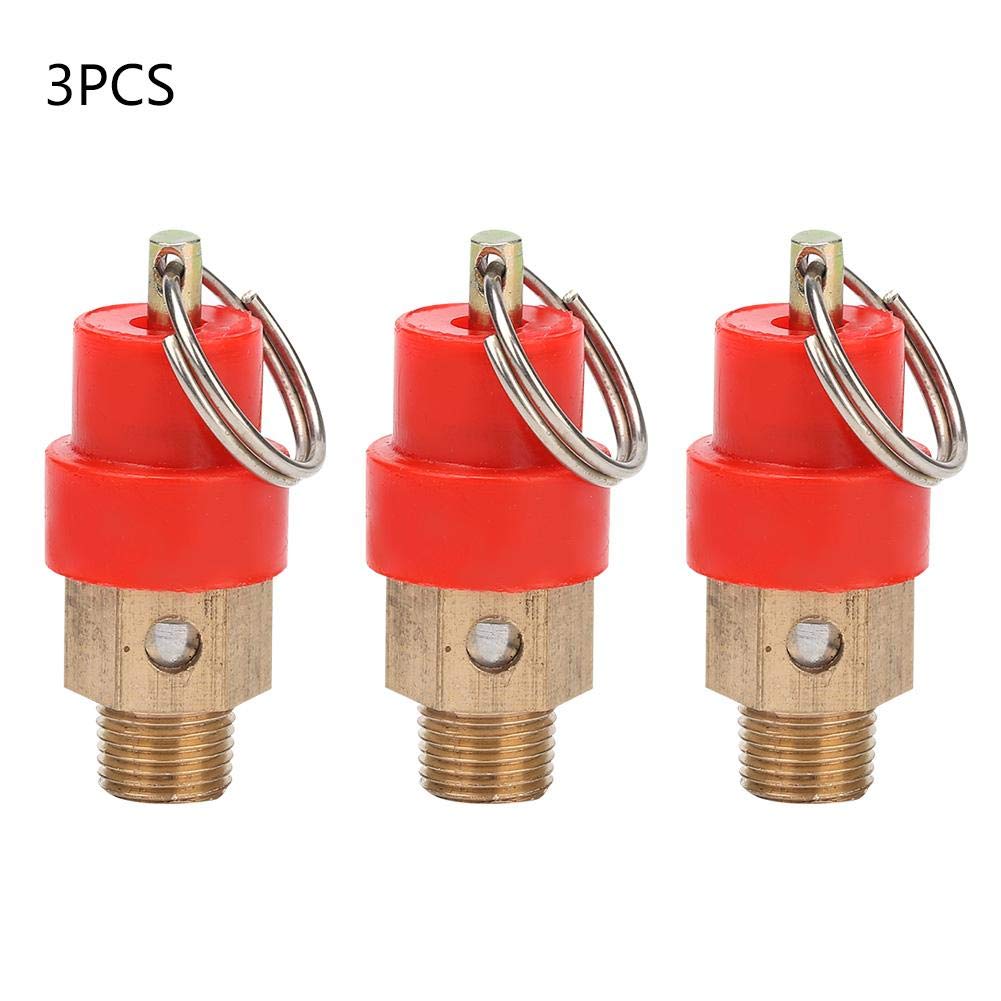 3pcs Brass Air Compressor Safety Relief Valve Pressure Release