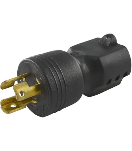 L5-20P Male 3-Pin Twist-Lock Plug To Standard 5-15R 3-Pin Wall